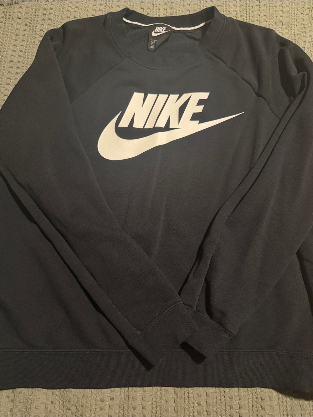 Nike Black Crewneck Sweatshirt with White Swoosh Logo